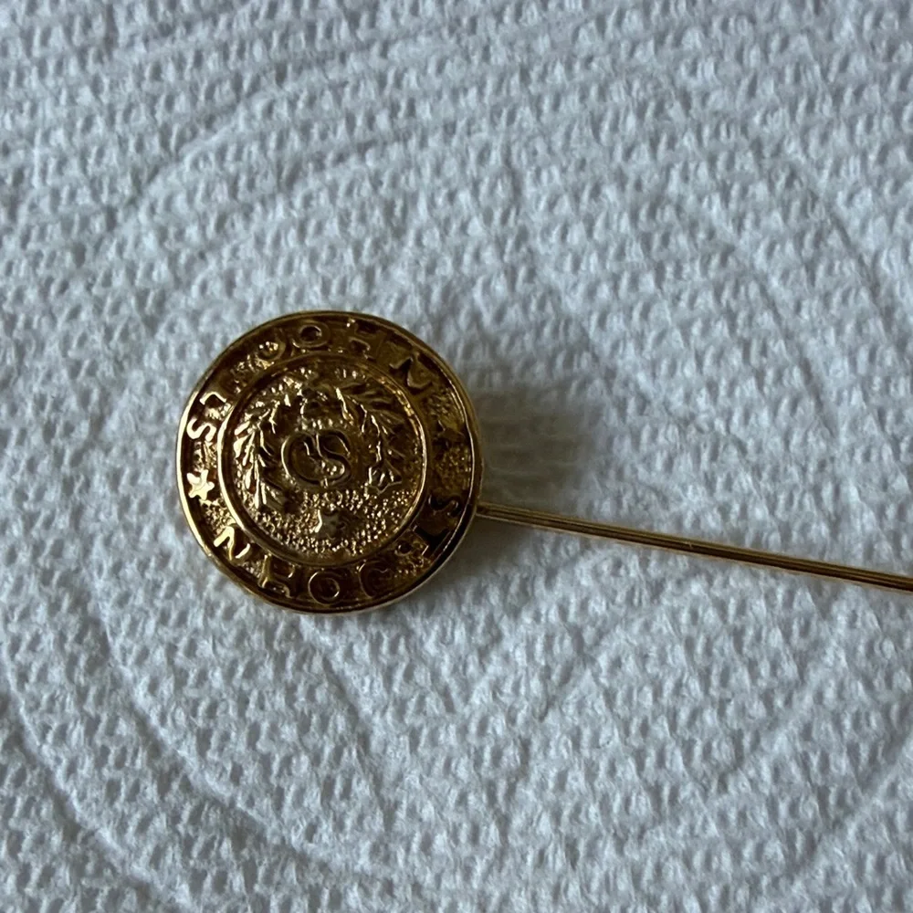 St. John Elegant Gold Brooch Pin